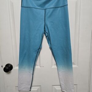 ZYIA Teal and White Gradient Leggings